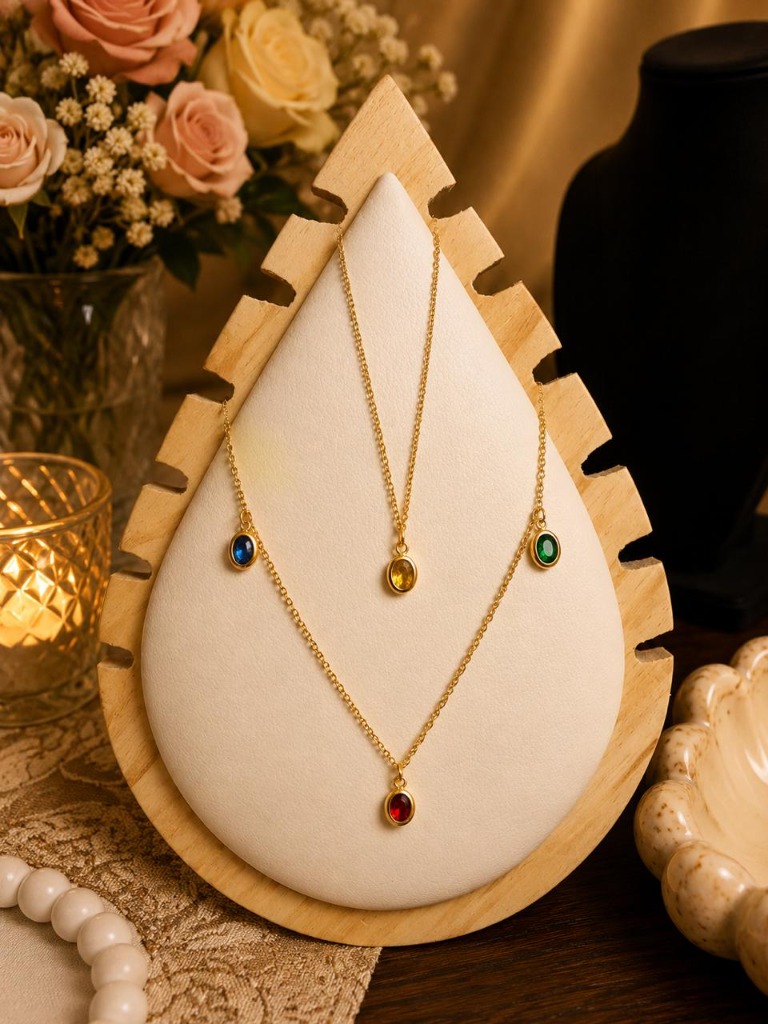 Luxury Multi-Stone Gold Necklaces