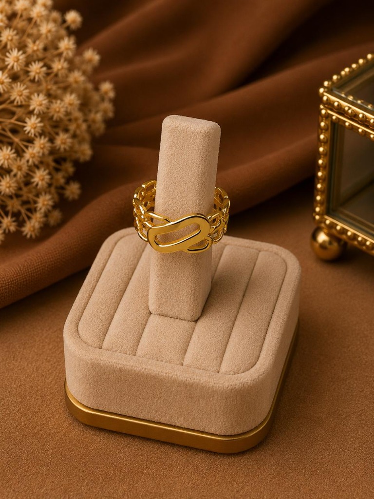 Elegant Gold Chain Ring